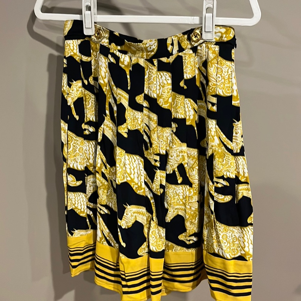 Maeve by Anthropologie print flared skirt EUC